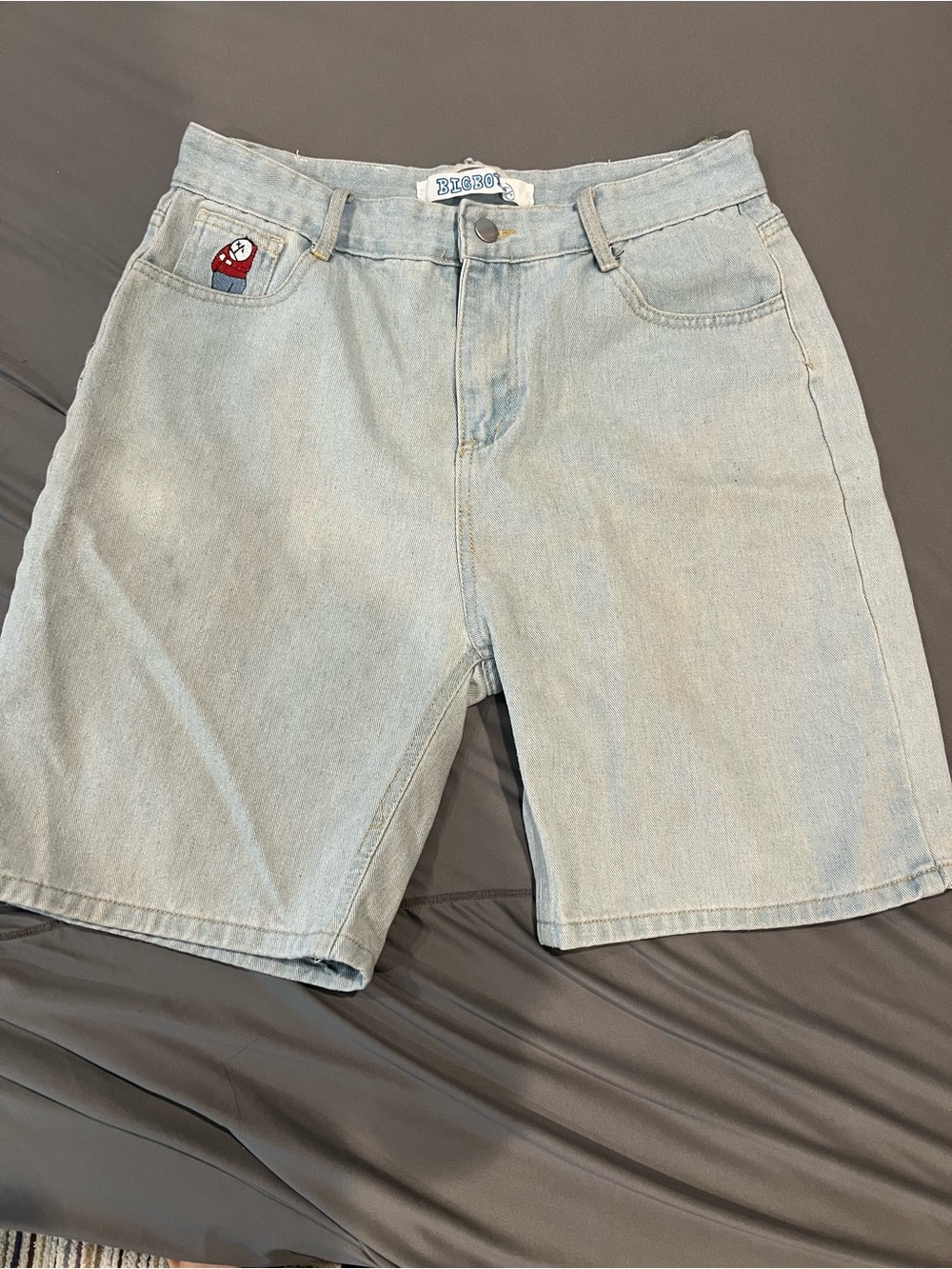 POLAR SKATE CO. BIG BOY DENIM SHORTS
Color: Light Denim Blue